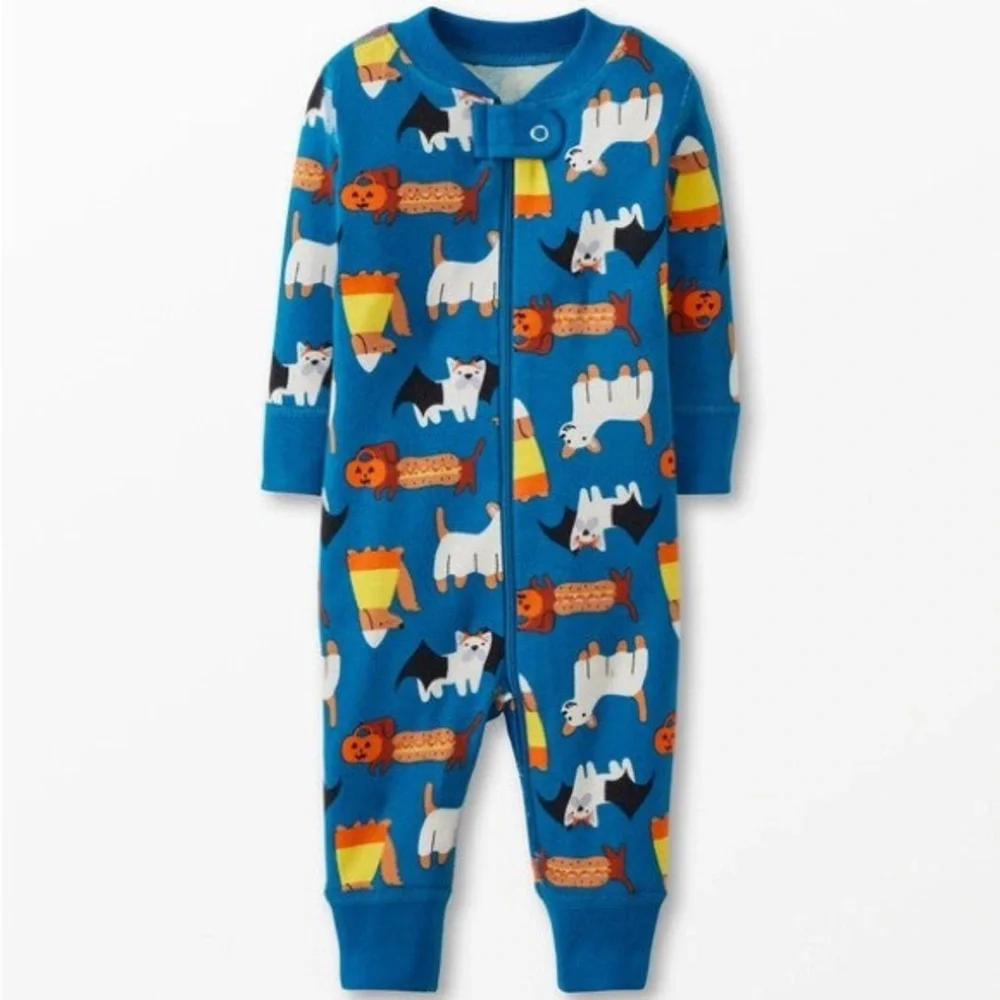 Hanna Andersson Baby Zip Sleeper 6-12M 70 cm Halloween Dogs Pajamas Organic Fall